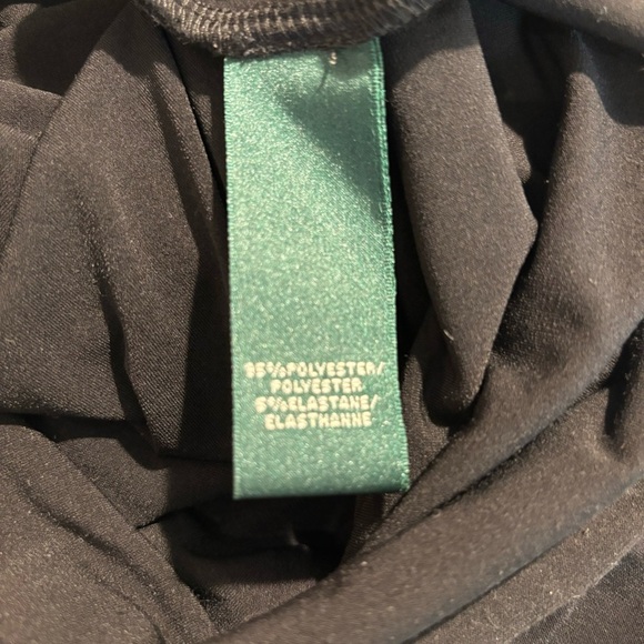 LAUREN RALPH LAUREN Sz 6 Slinky Jersey Knit Crew Neck Pockets Wide Leg Jumpsuit - Picture 11 of 13